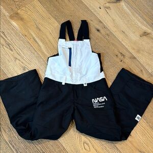 686 Kids NASA Bib Snow Pants - Black and White
